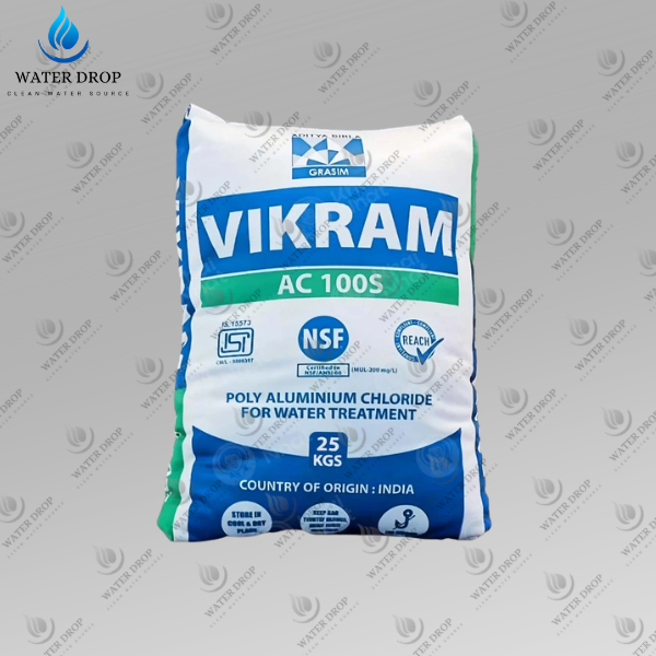 PAC Ấn Độ Vikram - Poly Aluminium Chloride (25kg/bao) - PAC chất trợ lắng xử lý nước