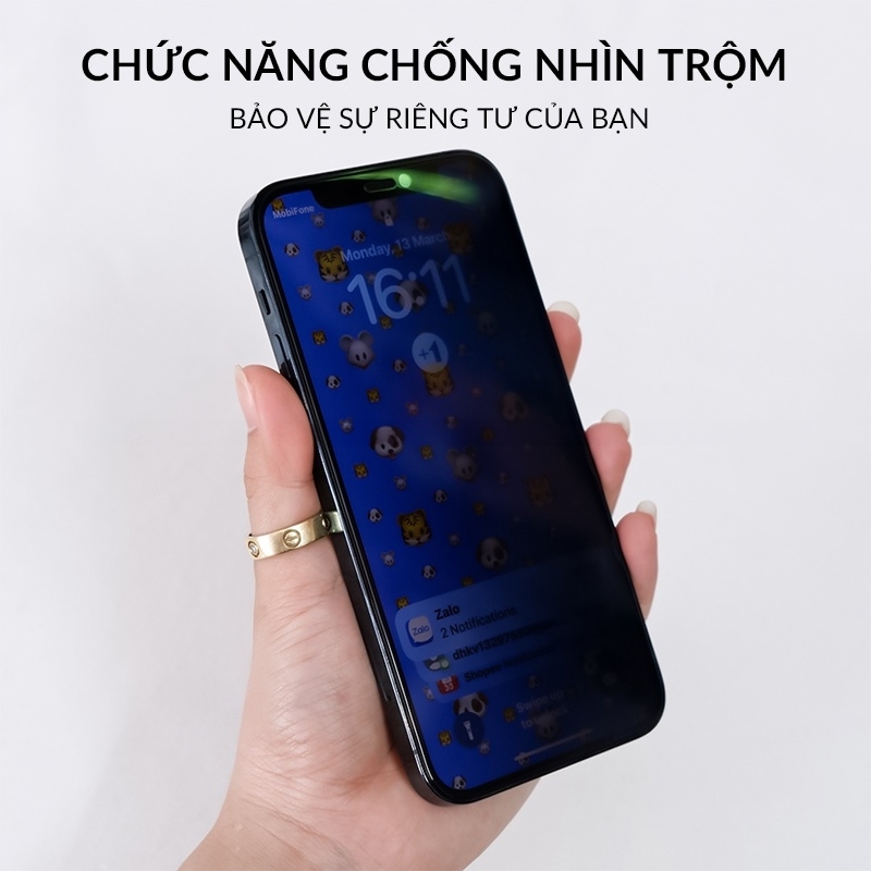 Kính Cường Lực Chống Nhìn Trộm 17 Pro Max | 17 Pro | 17 Air | 17