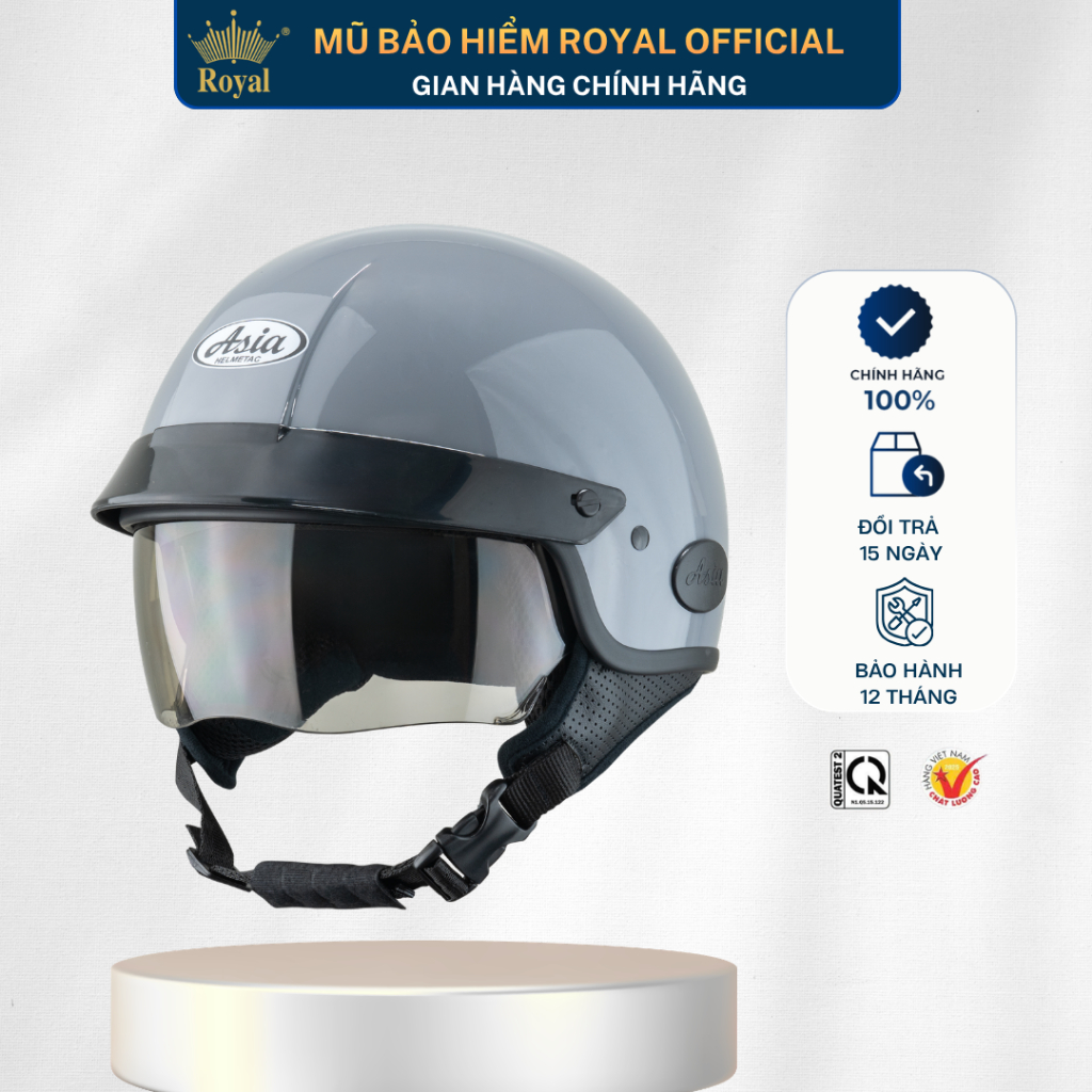 Mũ Bảo Hiểm Chính Hãng Asia MT-139 Size L/XL Bảo Hành 12 Tháng