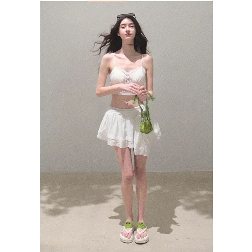 [OAKMOO]   áo hai dây - màu trắng