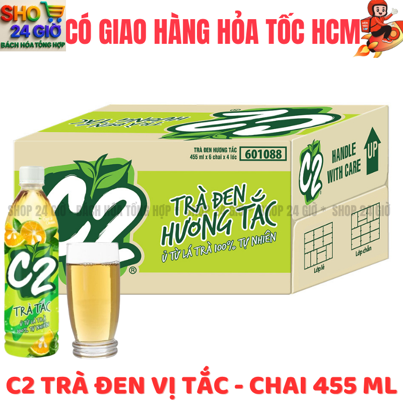 C2 vị tắc thùng 24 chai 455 ml