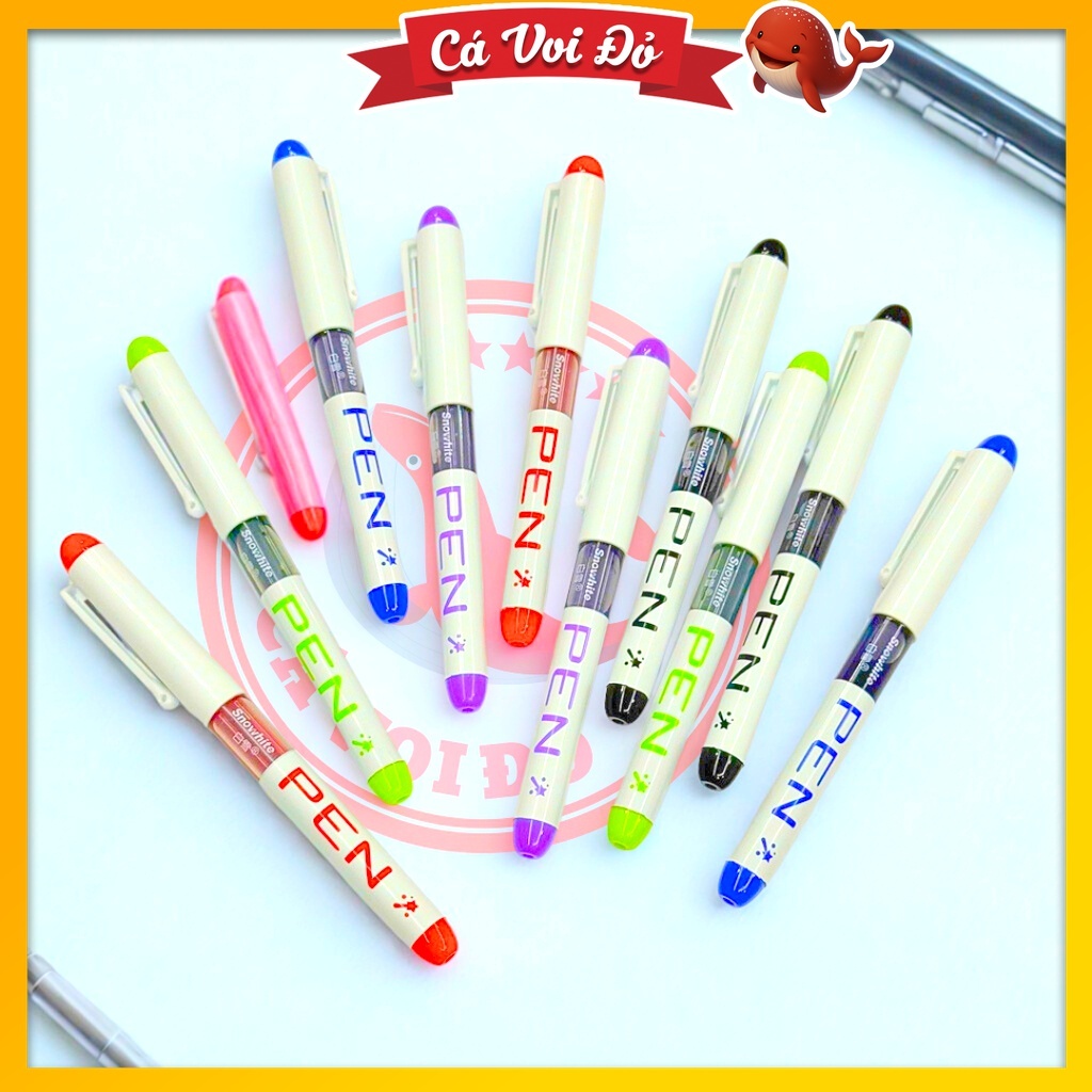 Combo 10 bút máy cấp mực Snowhite FP10, ngòi êm đẹp