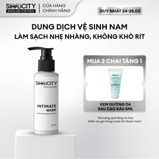 Dung dịch vệ sinh nam Intimate Wash Men Stay Simplicity làm sạch ngăn mùi 80ml