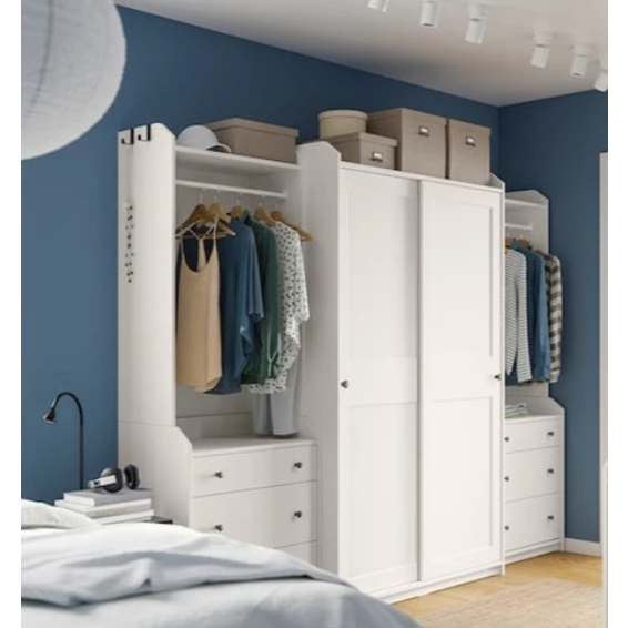 [FURNI HOME] INBOX ZALO NGAY BAHIA, COMBO Tủ đựng quần áo kèm tủ quần áo treo, 258x55x199cm, tủ đựng