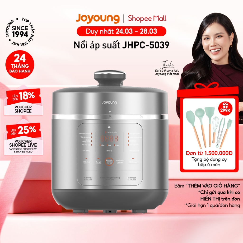 Nồi áp suất Joyoung JHPC-5039 | Dung tích 5L | Công suất 900W