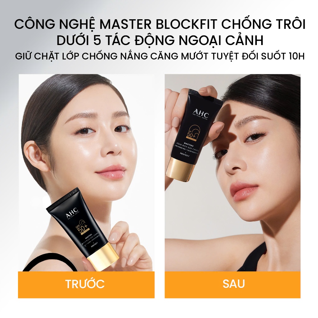 [SVIP] Kem chống nắng AHC phổ rộng 400nm căng mướt da chuẩn Hàn Masters Aqua Rich Sun Cream | BigBuy360 - bigbuy360.vn