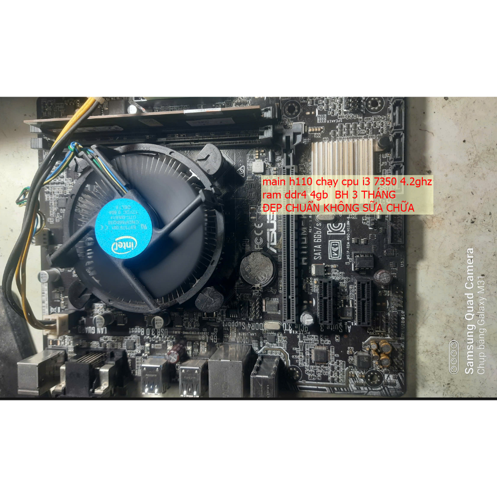 MAIN H110 CHẠY CORE I3 7350 RAM 4GB MỚI 95%
