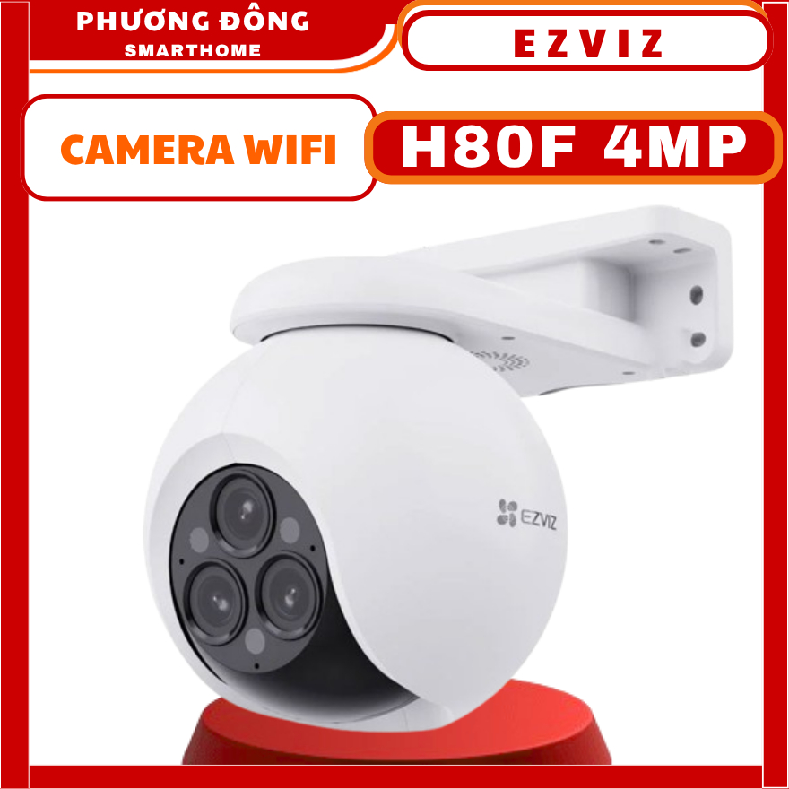 CAMERA WIFI NGOÀI TRỜI EZVIZ H80F 4MP 3 ỐNG KÍNH ZOOM ĐẾN 12X - Xoay 360 Độ, Đàm Thoại 2 Chiều, Cảnh