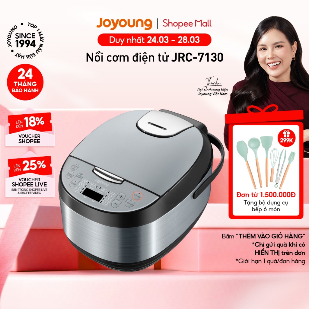 Nồi cơm điện tử Joyoung JRC-7130 | Dung tích 1.8L | Công suất 850W