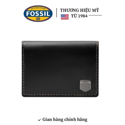 Ví da nam Fossil Hayes màu đen ML4646001, gập đôi, đựng thẻ, 10.16L x 7.62H x 1.27W