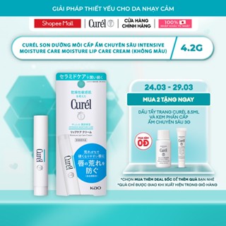 Son Dưỡng Môi Cấp Ẩm Chuyên Sâu Curel Intensive Moisture Care Moisture Lip Care Cream 4.2g Không Màu