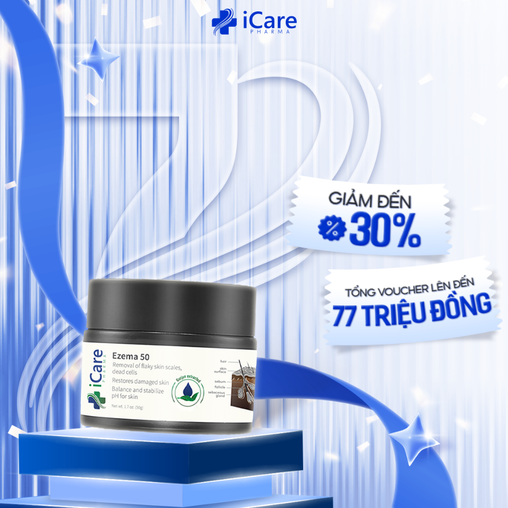 Cao Bôi Ezema 50 | Hủ 50gr | Thương Hiệu iCare Pharma