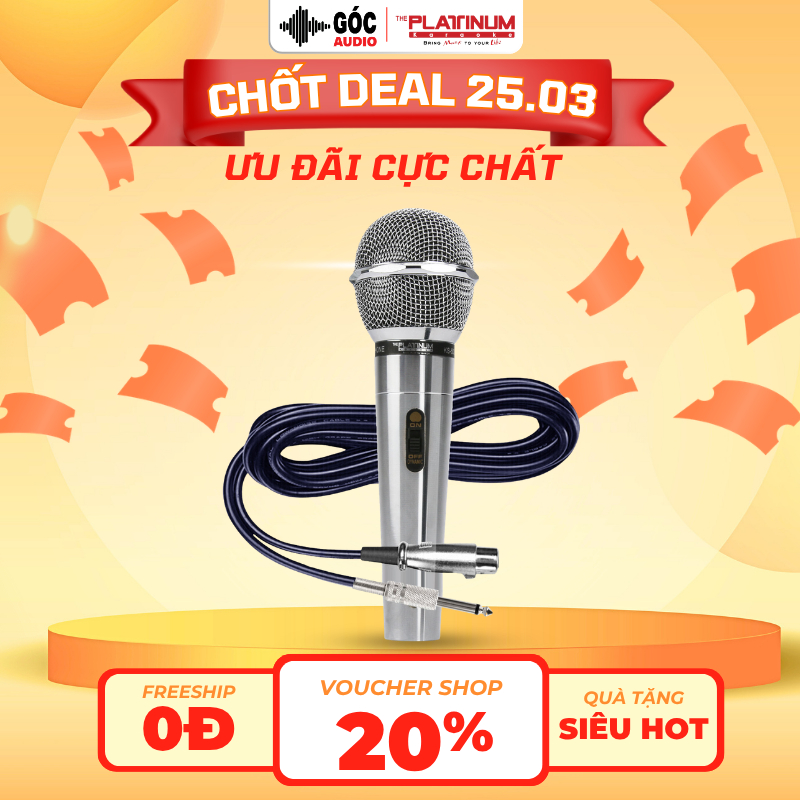 MICRO CÓ DÂY THE PLATINUM KS-5000 – ÂM THANH CHẤT LƯỢNG CAO – DÂY DÀI 8M – GÓC AUDIO