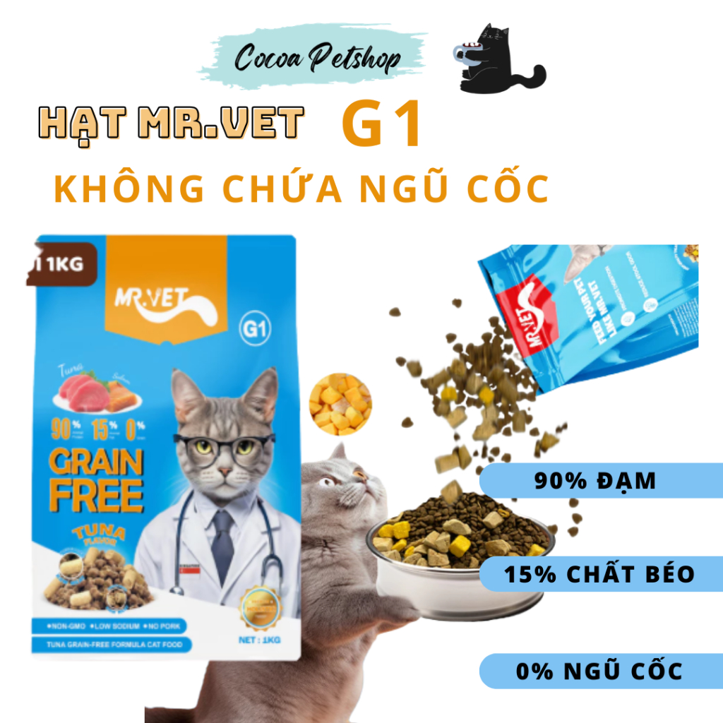 [Túi SEAL] - HẠT MR.VET G1 - Hạt Không Chứa Ngũ Cốc - HẠT G1