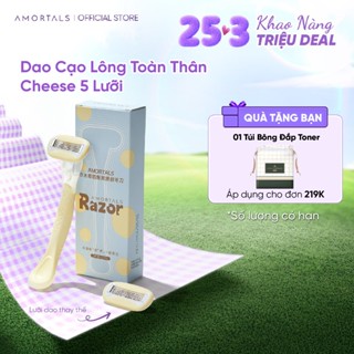 Dao Cạo Lông Toàn Thân Cheese 5 Lưỡi Amortals - Cạo Êm Mượt, Thanh Bôi Trơn Không Rát Da