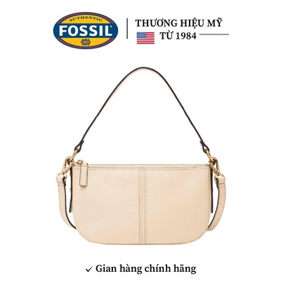 Túi da nữ Fossil JOLIE ZB11097120 màu trắng, da thật, size 22 có thể sử dụng đi làm, đi chơi, vừa đeo vai đeo chéo