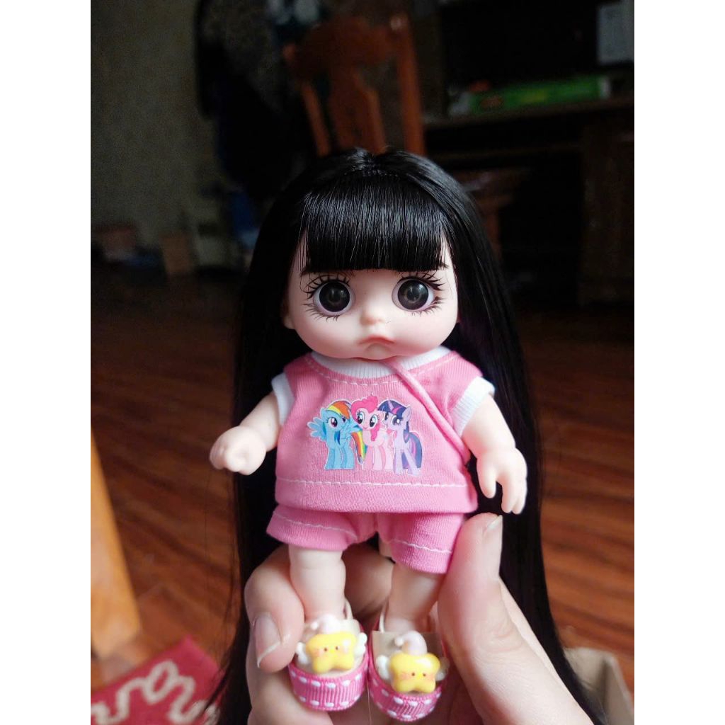 Búp Bê 5inch gái mặt mím(tặng kẹp tóc vòng tay)