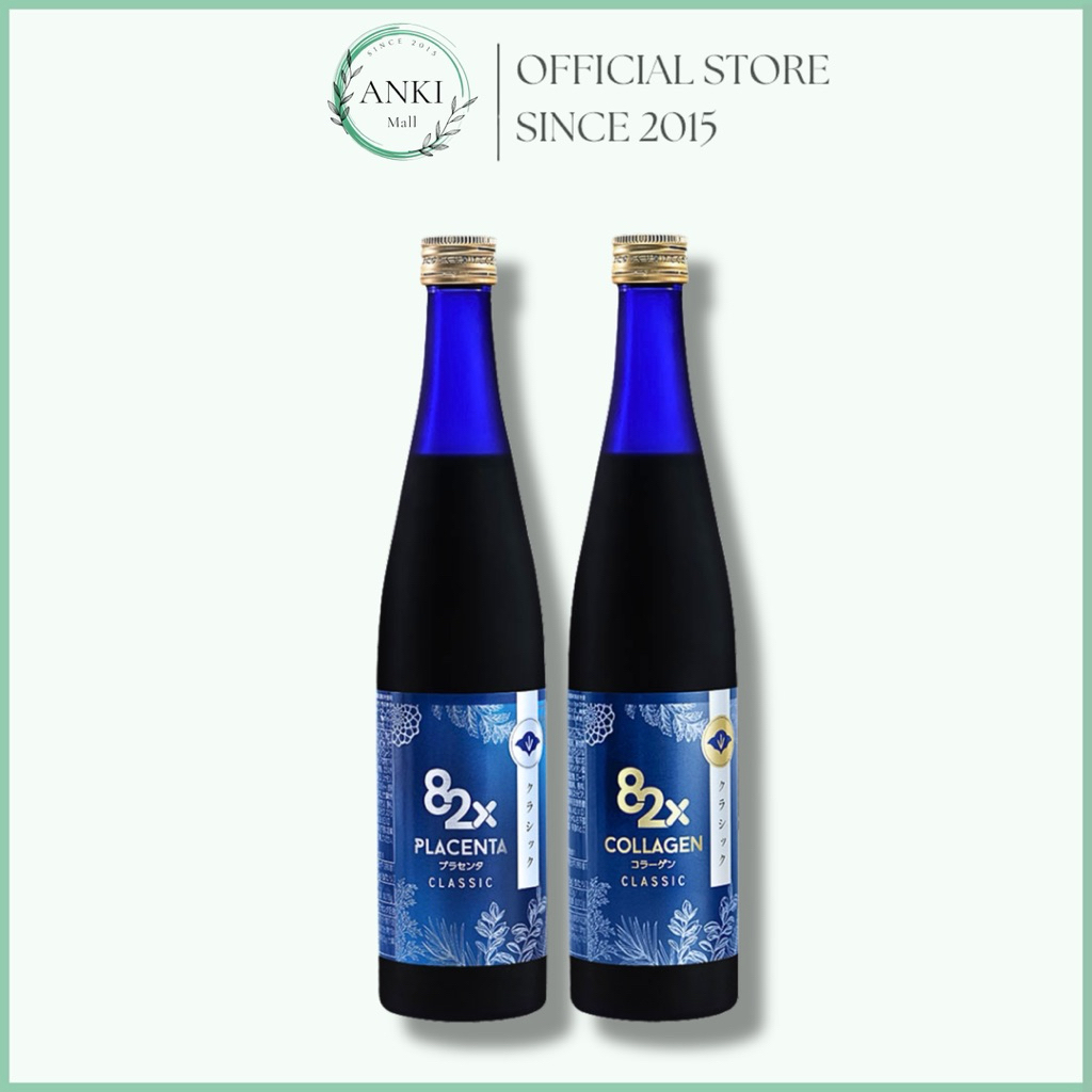 Nước uống 82x Collagen Classic và Placenta Classic hỗ trợ đẹp da, ngừa lão hoá 500ml - Anki Mall
