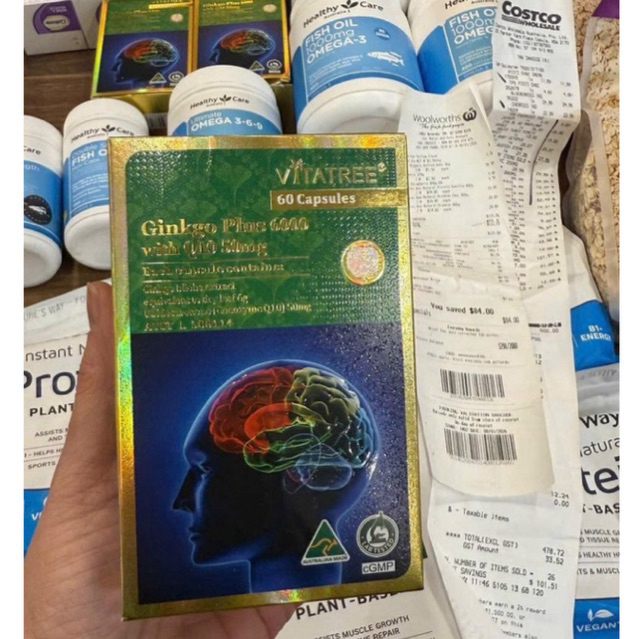 Viên uống bổ não Vitatree Ginkgo Plus 6000 Mg with CQ10