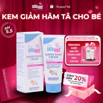Kem ngăn ngừa & giảm hăm tã cho bé Sebamed pH5.5 (50ml) giảm kích ứng làm thoáng sạch
