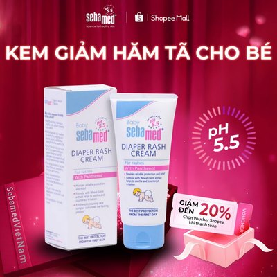 Kem giúp giảm hăm tã cho bé Sebamed pH5.5 (50ml) làm dịu da giảm kích ứng an toàn cho trẻ sơ sinh