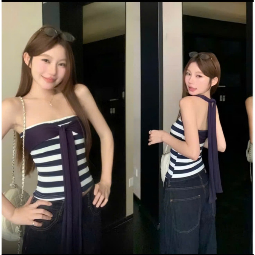 Áo Ống Sọc Phối Dây_AT CLOTHING.
