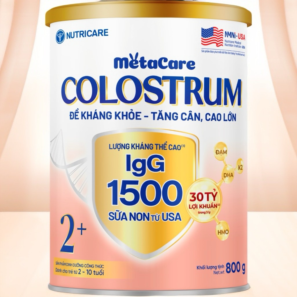 Combo 3 Lon sữa non Metacare Colostrum 2+ 800 g Nutricare