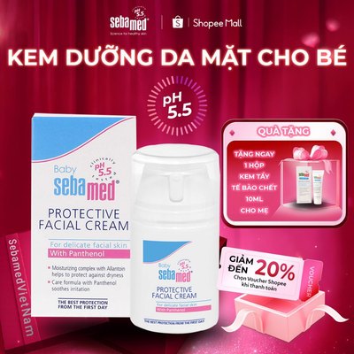 Kem chàm sữa dưỡng ẩm da mặt cho bé Sebamed (50ml) cấp ẩm ngừa khô da kích ứng da mẫn đỏ