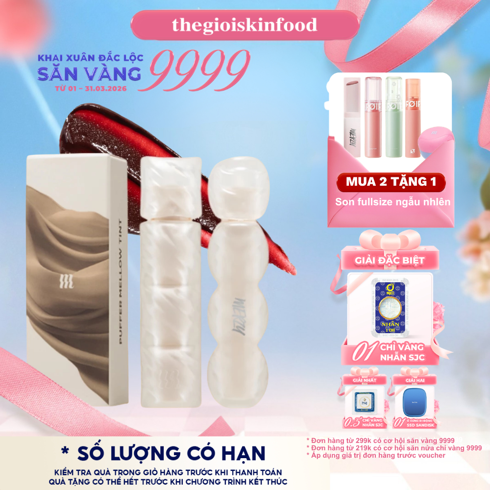 Son Phao Merzy Kem Lì Mềm Mịn Như Bơ, Lâu Trôi Puffer Mellow Tint 3.7g ThegioiSkinfood