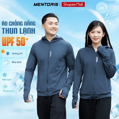 Áo Chống Nắng Nam Nữ MENTORIS, Vải Thun Lạnh Cao Cấp, Đạt Chuẩn Số UPF 50+ Chống UV Tốt MCCN25S001