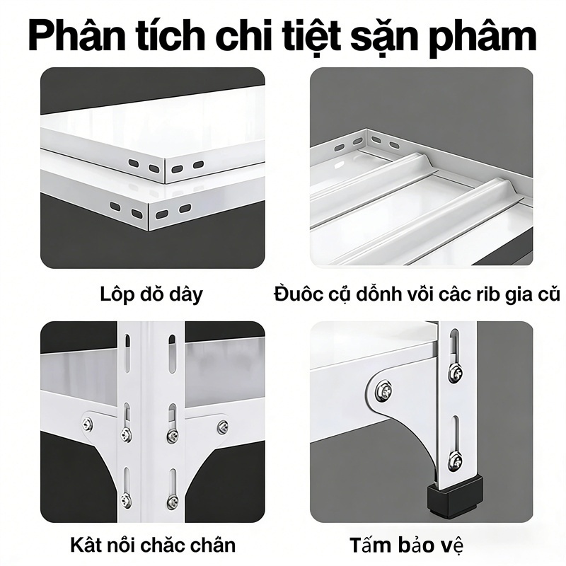 BMZAR Kệ Sắt V Lỗ Chịu Tải 500kg Kệ Hàng Đa Năng Kệ Dể Dồ Điều Chỉnh Chiều Cao | BigBuy360 - bigbuy360.vn
