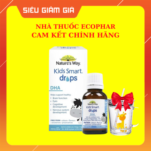 Thực phẩm bảo vệ sức khỏe Kids Smart Drops DHA Natural Way's Chai 20ml - NT ECOPHAR