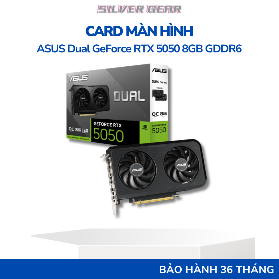 Card màn hình VGA ASUS Dual GeForce RTX 5050 8GB GDDR6 (DUAL-RTX5050-8G) - Bảo hành 36 tháng