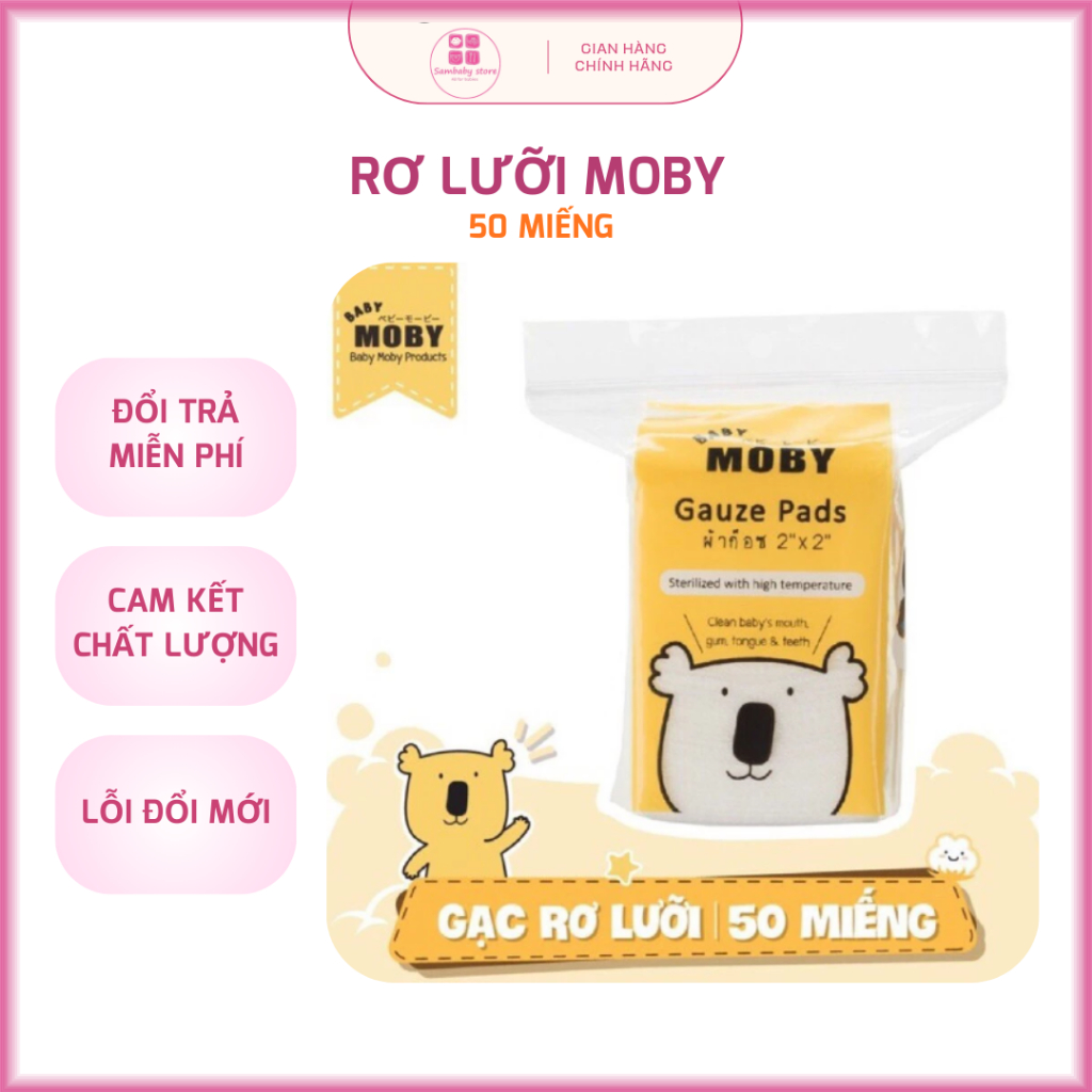 RƠ LƯỠI MOBY 50 MIẾNG CHO BÉ CHÍNH HÃNG