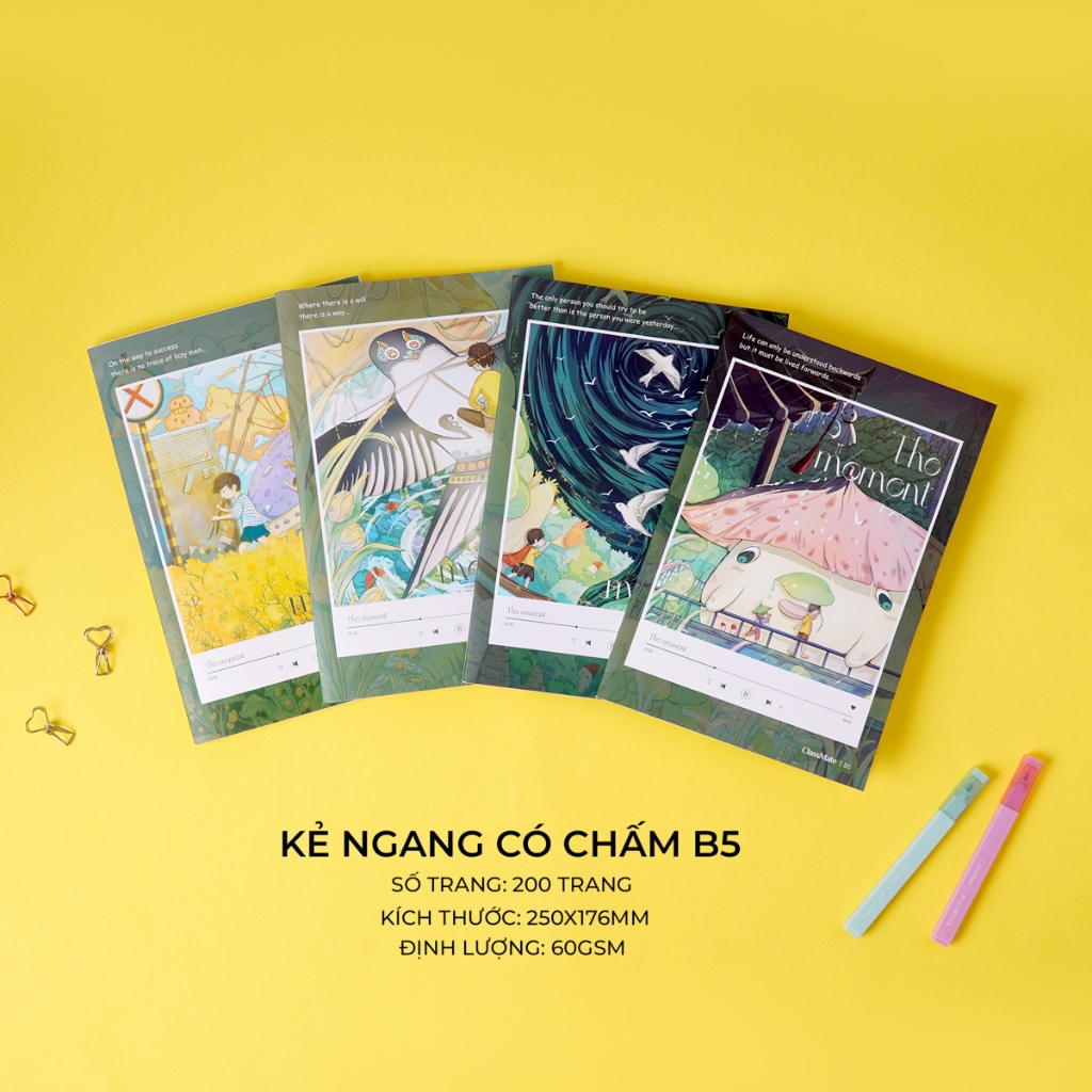 Combo 5/10 Vở Kẻ Ngang 200/ 120/ 80 Trang TRAVEL, Vở VanGogh Giấy 60-70gsm Dành Cho Học Sinh Trung Học