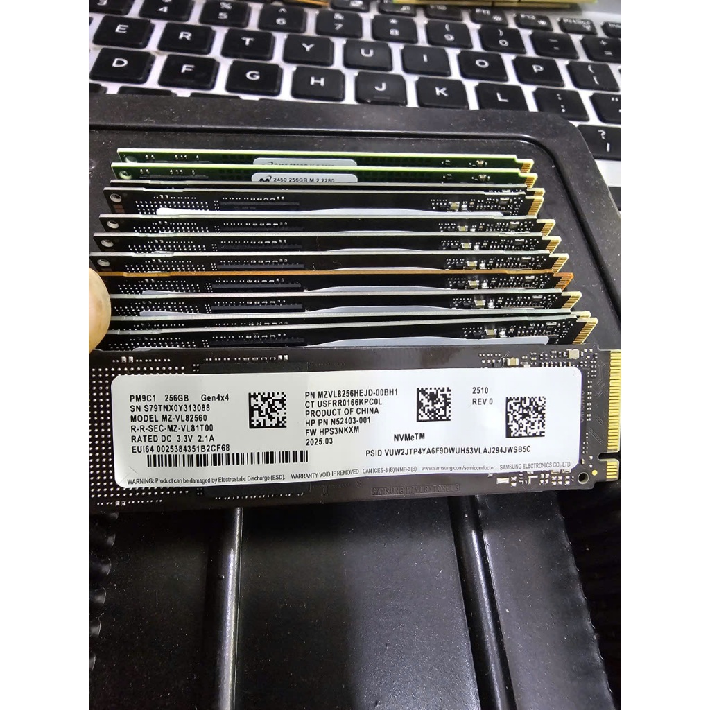 SSD NVME Samsung PM9c1 256GB tốc cao, sk100% hàng tháo máy