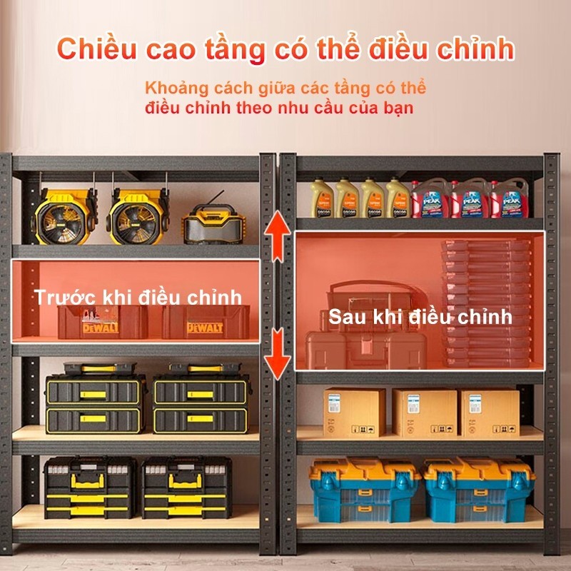 [Siêu rẻ] BMZAR Kệ sắt v lỗ đựng đồ đa năng Kệ Bếp Sắt + bảng gỗ Kệ sắt đa năng Mỗi tầng có thể chịu được tải trọng 20kg | BigBuy360 - bigbuy360.vn