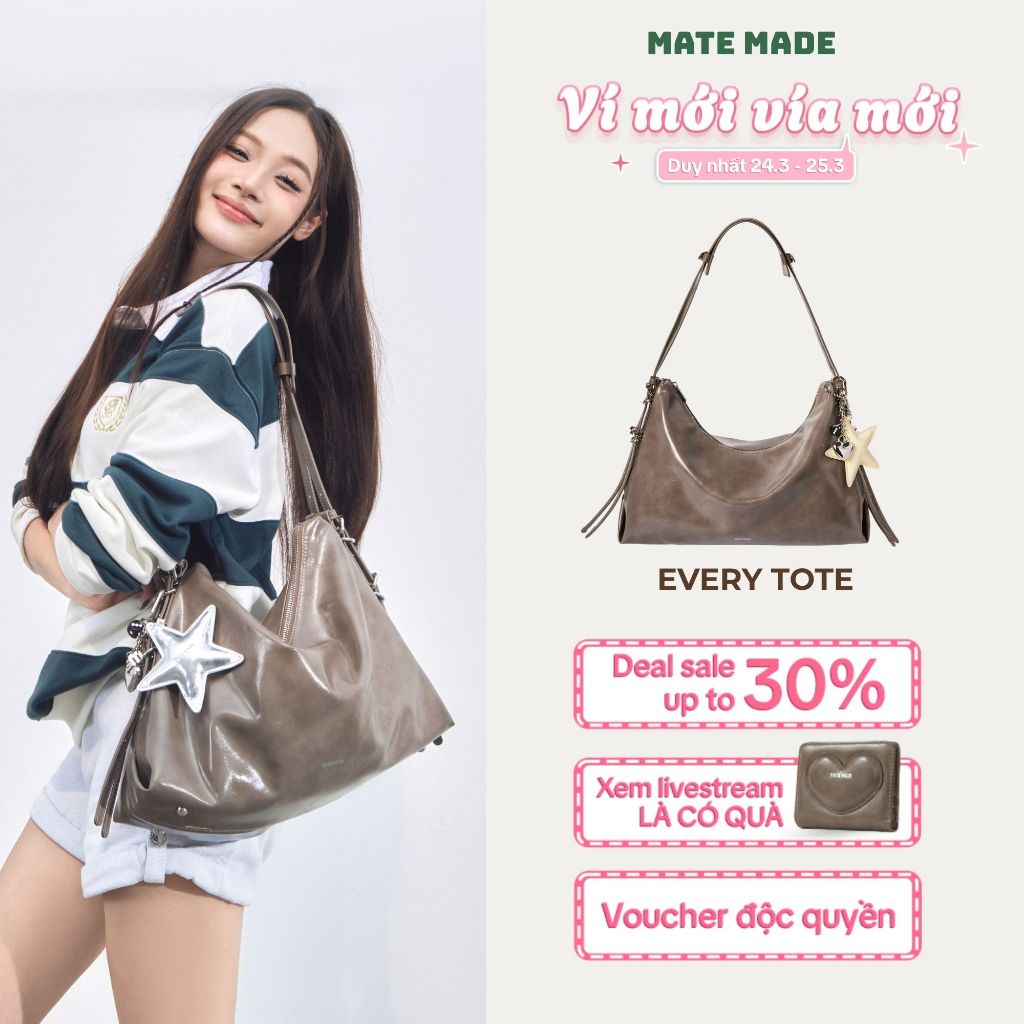 [DEAL ĐỘC QUYỀN SHOPEE] Túi Tote Đeo Vai Nữ MATE MADE Everyday Tote Thời Trang Da Mềm Size Lớn 36cm - đi học đi làm
