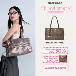 [CHARM NGẪU NHIÊN] Túi Tote Dáng Vuông MATE MADE Mellow - Size Lớn, Phù Hợp Đi Làm & Đi Học