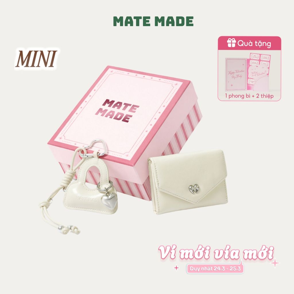 [COMBO QUÀ] MATE MADE Mini Gift Box - Ví Letter + Charm Mini Bag + Sticker