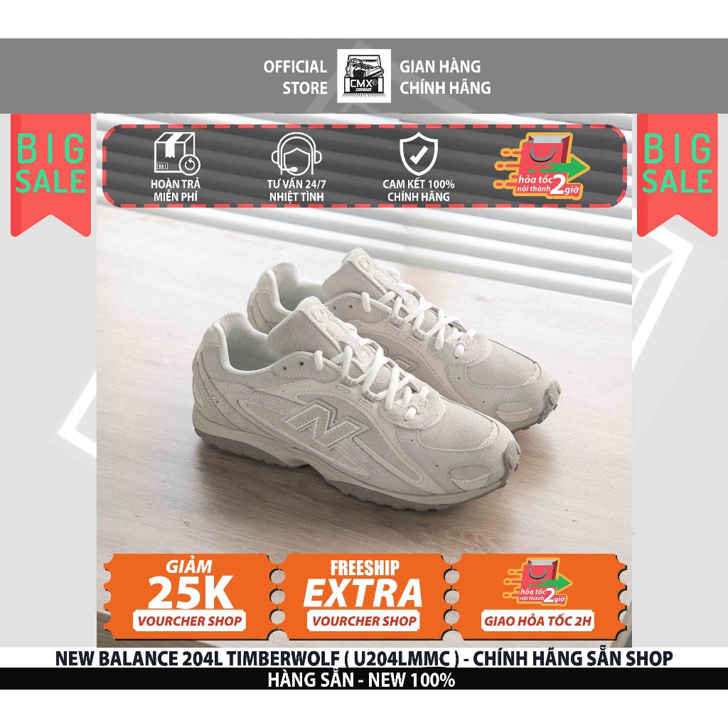 [ HÀNG CHÍNH HÃNG ] Giày NEW BALANCE 204L MUSHROOM ARID STONE ( U204LMMA ) - AUTHENTIC 100%