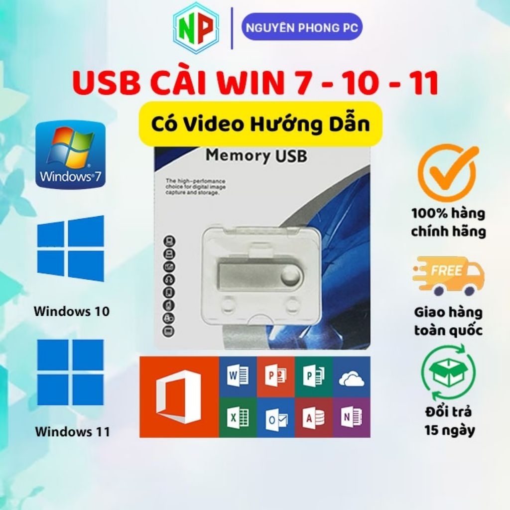 USB 64GB - USB Cài.Win, Cứu hộ máy tính - Tích hợp phần mềm đầy đủ