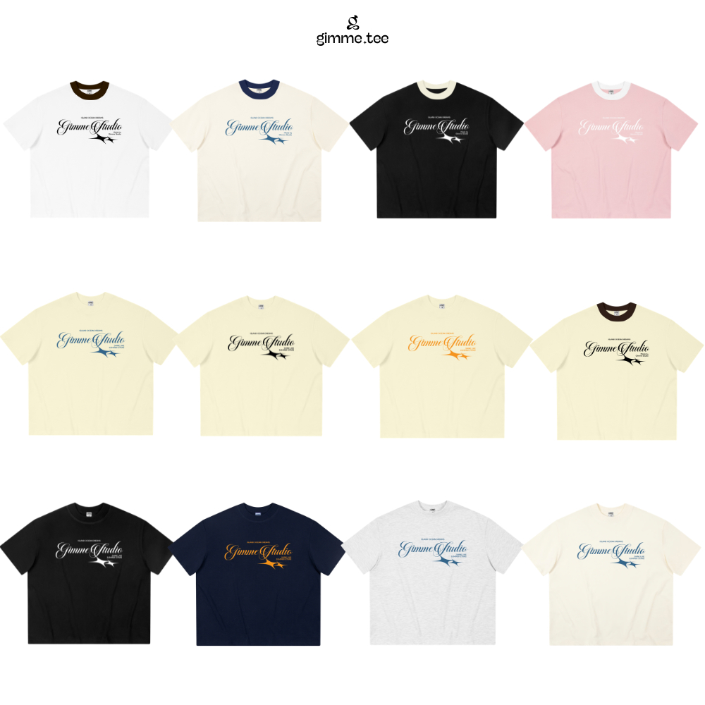 [Hàng Mới] Áo Thun Boxy Gimme - BST PHỐI CỔ - Premium 100% Cotton 2 Chiều 250gsm - Áo Thun Unisex - 