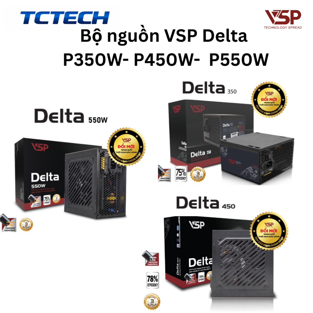 Bộ nguồn VSP Delta  P350W- P450W-  P550W Chính Hãng