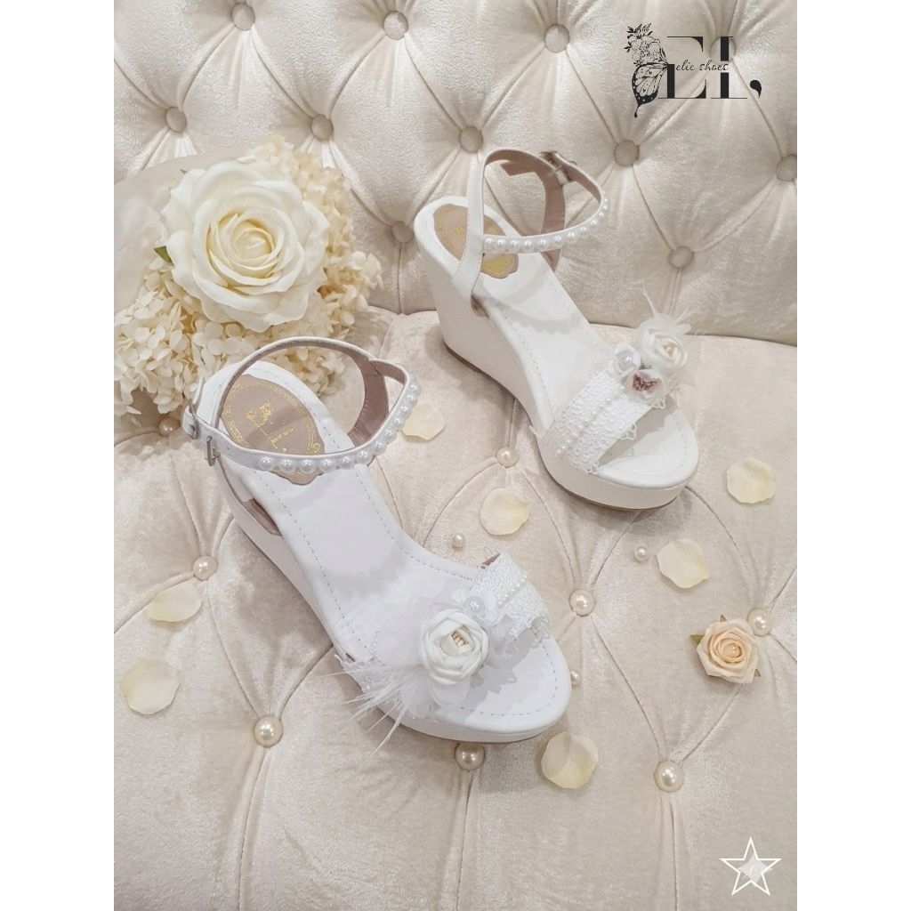 Giày cô dâu đế xuồng, giày cưới đế xuồng 12p, giày cô dâu 12p đế xuồng.