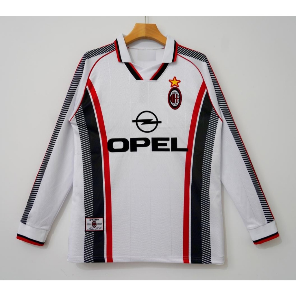 Áo Bóng Đá - Retro AC Milan - Năm 1997/1998 - Sân Khách Tay Dài