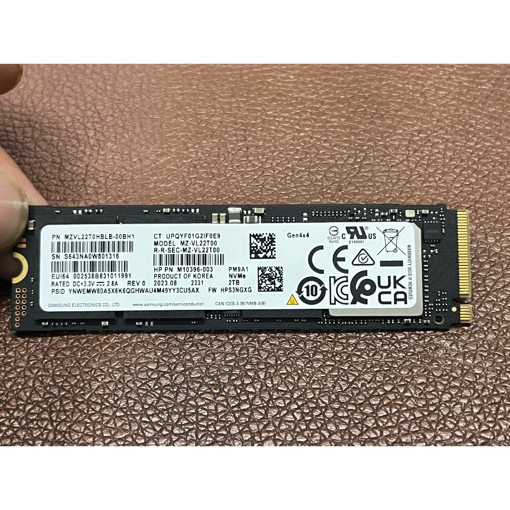 Bán SSD Samsung NVMe PM9A1 2T  Có Dram  Gen4  4 MZ-VL22T00 , Sức khỏe 100% mới dùng 5 ngày
