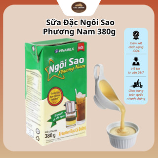 Sữa Đặc Ngôi Sao Phương Nam Hộp Giấy 380g, 1 Hộp Sữa Đặc 380g Pha Chế Cà Phê, Đồ Uống - C&C Coffee