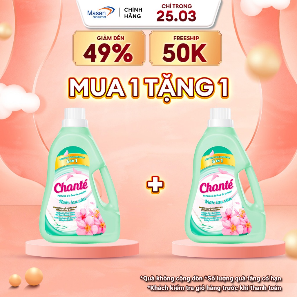 [Chọn loại] Combo 2 Nước lau sàn Chanté chai 3.2kg