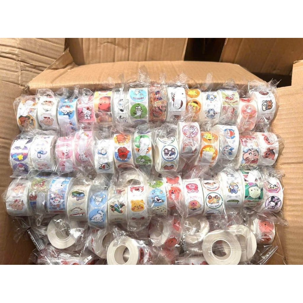 combo 10 cuộn stickers 500 miếng